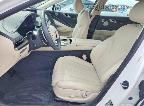 KMTGB4SC3RU217640 2024 GENESIS G80 White წინა სალონის ხედი