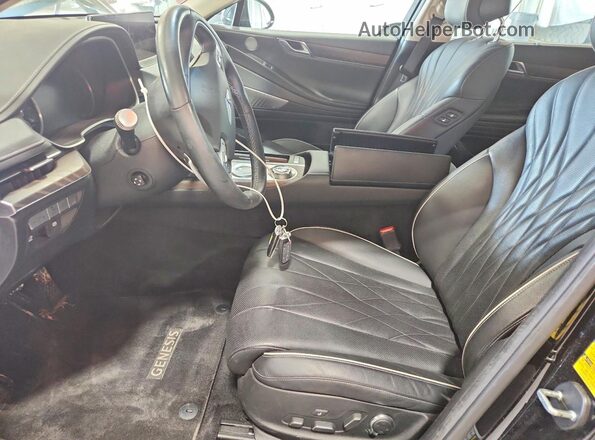 KMTGB4SC8MU045680 2021 GENESIS G80 Black Widok wnętrza z przodu