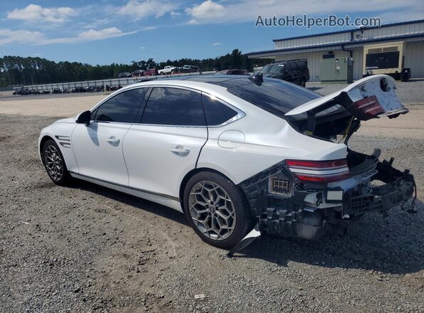 KMTGB4SC9PU153018 2023 GENESIS G80 White Задня ліва чверть