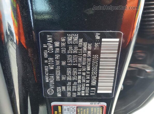 KMUHAESB3SU230166 2025 GENESIS GV80 Black VIN კოდის სტიკერის ხედი