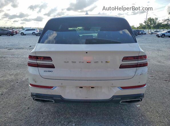 KMUHB4SB4MU037812 2021 GENESIS GV80 White Rear view