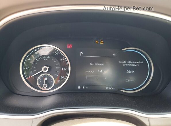 KMUHB4SB6MU053784 2021 GENESIS GV80 Green Instrument cluster view