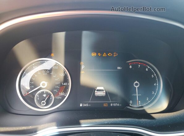KMUHBDSB2MU052227 2021 GENESIS GV80 Gray Instrument cluster view