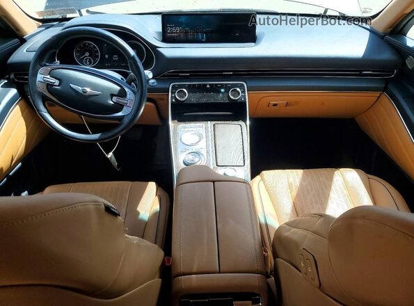 KMUHBDSB4NU099342 2022 GENESIS GV80 Gray Widok deski rozdzielczej