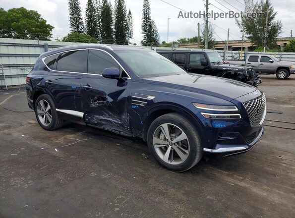 KMUHBDSB7RU155246 2024 GENESIS GV80 Blue Передня права чверть