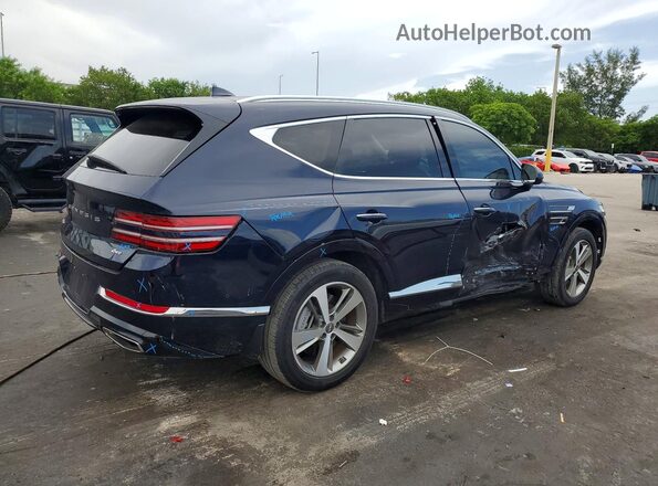 KMUHBDSB7RU155246 2024 GENESIS GV80 Blue Задня права чверть