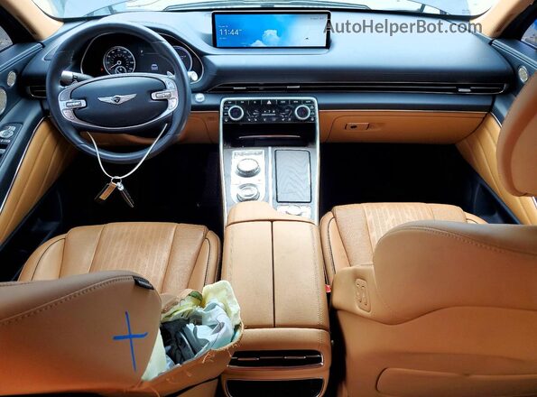 KMUHBDSB7RU155246 2024 GENESIS GV80 Blue Вид панелі приладів