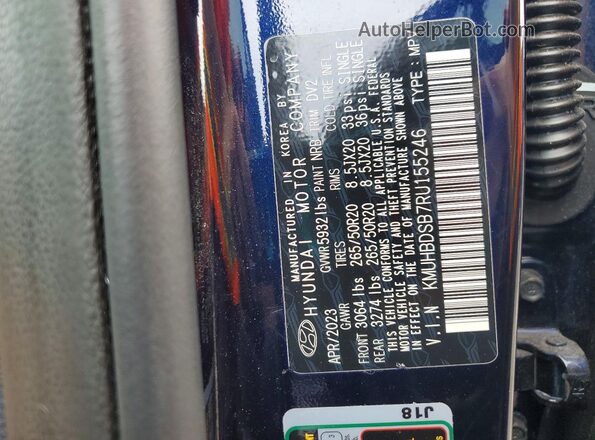 KMUHBDSB7RU155246 2024 GENESIS GV80 Blue Вид наклейки з VIN-кодом