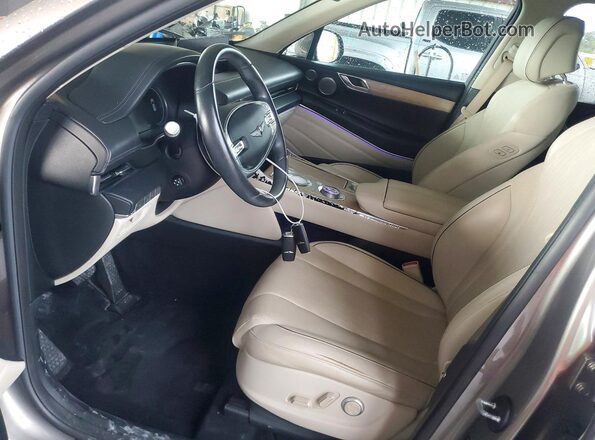 KMUHBDSB9MU040592 2021 GENESIS GV80 Tan Vista interior delantera