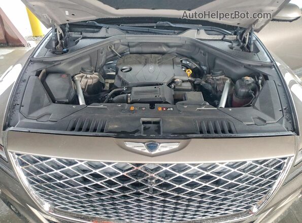 KMUHBDSB9MU040592 2021 GENESIS GV80 Tan Vista del compartimento del motor