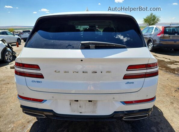 KMUHBDSBXPU115787 2023 GENESIS GV80 White Vista trasera