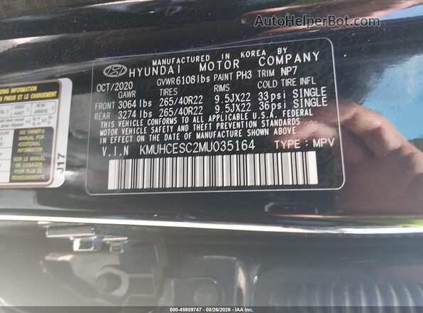 KMUHCESC2MU035164 2021 GENESIS GV80 Black Engine compartment view