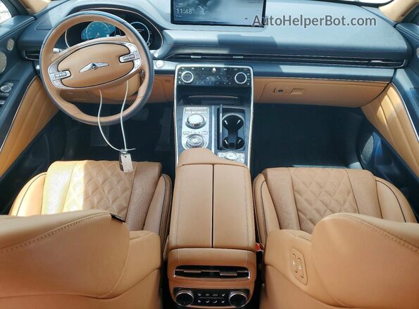 KMUHCESC2RU185346 2024 GENESIS GV80 White Dashboard view