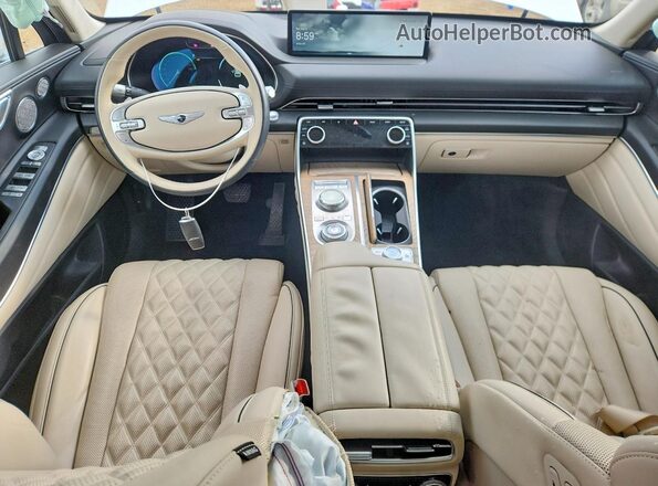 KMUHCESC5RU155225 2024 GENESIS GV80 White Widok deski rozdzielczej