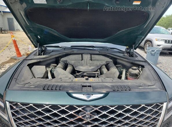 KMUHCESC8MU036397 2021 GENESIS GV80 Green Vista del compartimento del motor