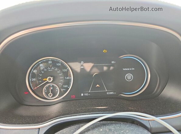 KMUHCESCXMU071054 2021 GENESIS GV80 White Instrument cluster view
