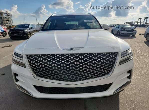 KMUHCESCXMU071054 2021 GENESIS GV80 White Front view