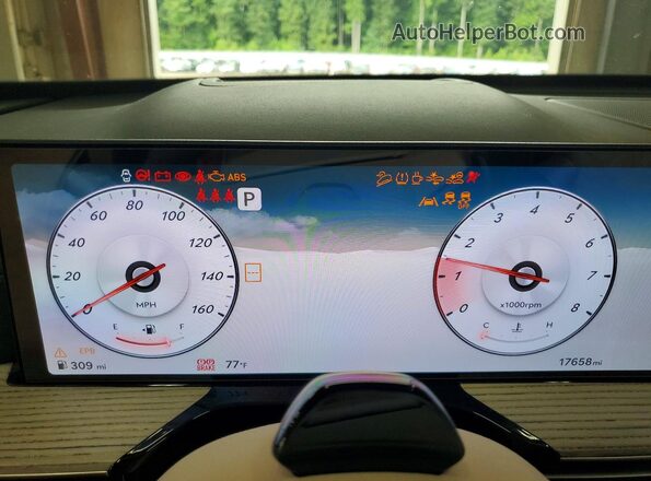 KMUHEESC9SU254386 2025 GENESIS GV80 Gray Instrument cluster view
