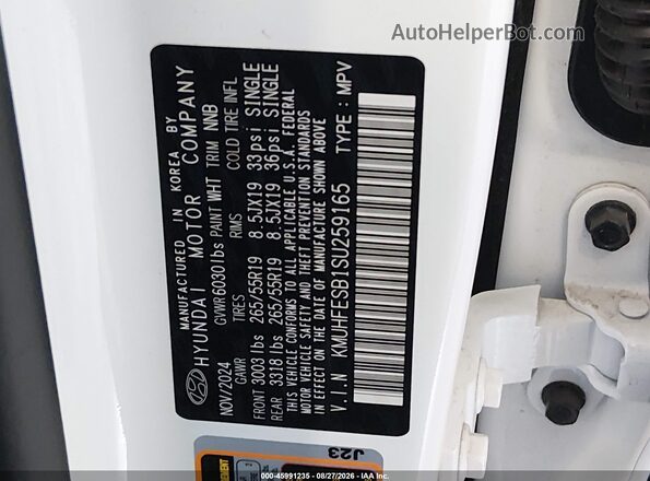 KMUHFESB1SU259165 2025 GENESIS GV80 White Շարժիչի բաժամունքի տեսք