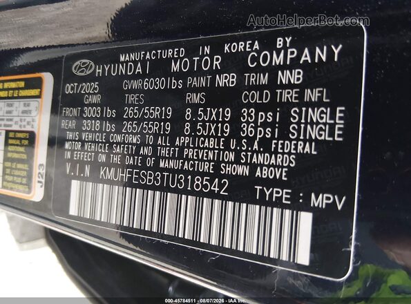 KMUHFESB3TU318542 2026 GENESIS GV80 Blue Vista del compartimento del motor
