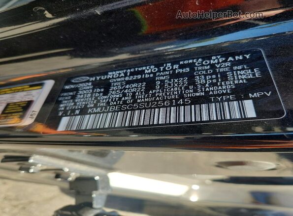 KMUJBESC5SU256145 2025 GENESIS GV80 Black VIN sticker view