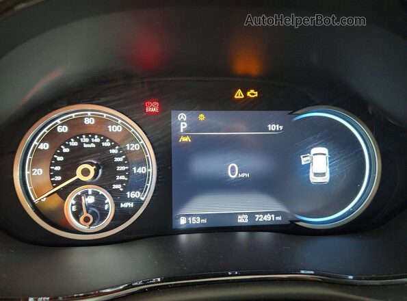 KMUMADTB4NU072643 2022 GENESIS GV70 White Instrument cluster view