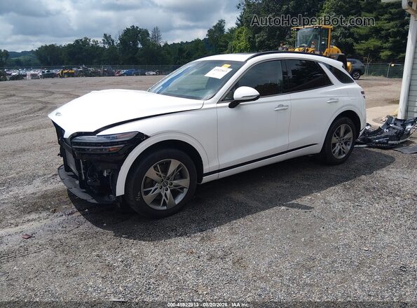 KMUMCDTC0PU133461 2023 GENESIS GV70 White Առջևի ձախ երեք քառորդ տեսարան