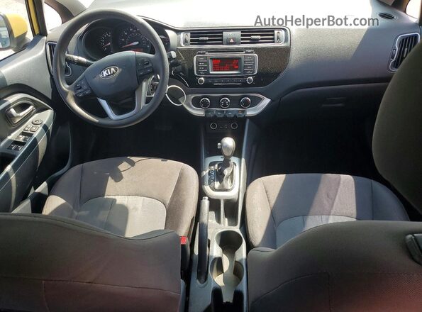 KNADM4A30G6685935 2016 KIA RIO Yellow Вид панелі приладів