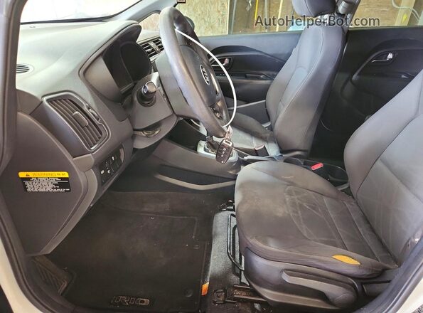 KNADM4A32G6540783 2016 KIA RIO White წინა სალონის ხედი