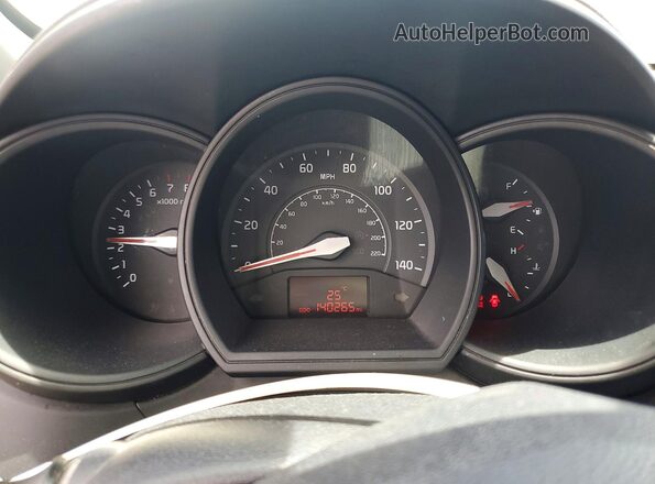 KNADM4A33G6575381 2016 KIA RIO White Widok zestawu wskaźników