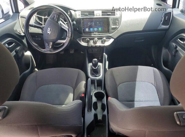 KNADM4A33G6575381 2016 KIA RIO White Widok deski rozdzielczej