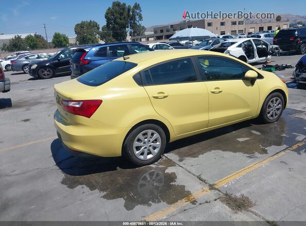 KNADM4A33G6611778 2016 KIA RIO Yellow Задня права чверть