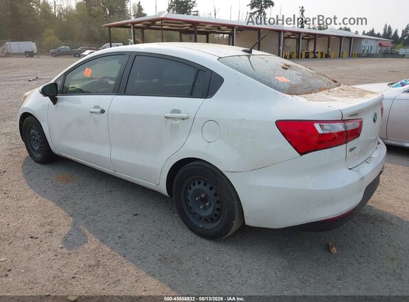 KNADM4A33G6638432 2016 KIA RIO White Задня ліва чверть