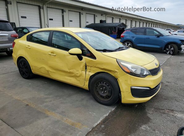 KNADM4A34G6607609 2016 KIA RIO Yellow Przód prawy
