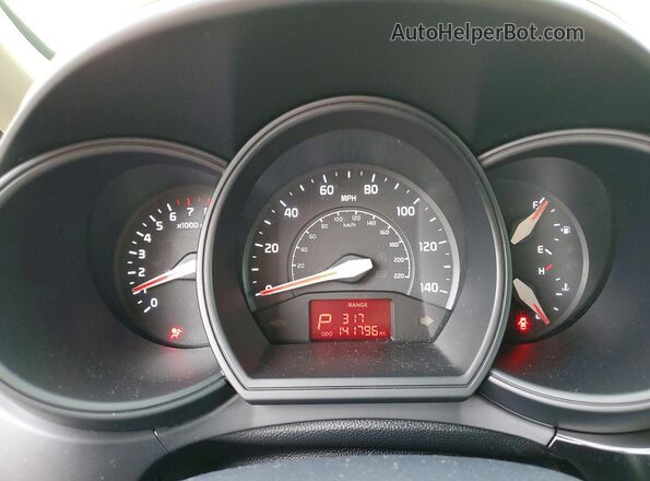 KNADM4A34G6607609 2016 KIA RIO Yellow Widok zestawu wskaźników