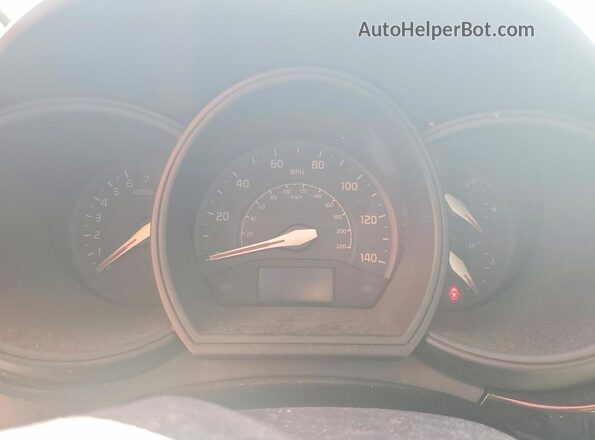 KNADM4A35H6044345 2017 KIA RIO White Instrument cluster view
