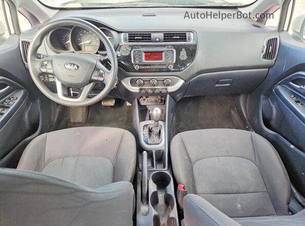 KNADM4A37G6545199 2016 KIA RIO White Widok deski rozdzielczej