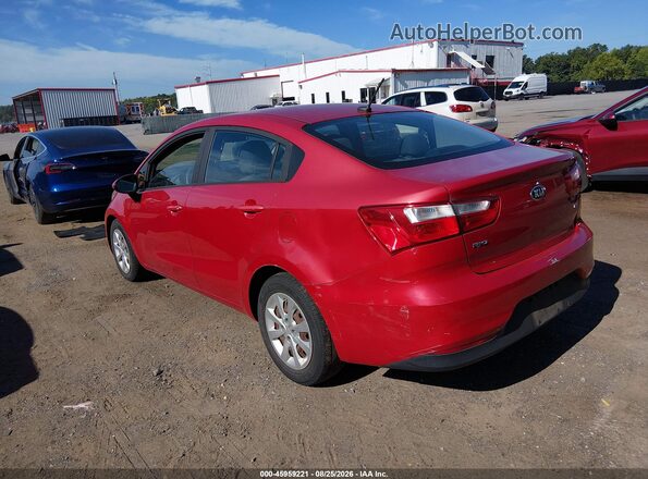 KNADM4A37H6015560 2017 KIA RIO Red უკანა მარცხენა