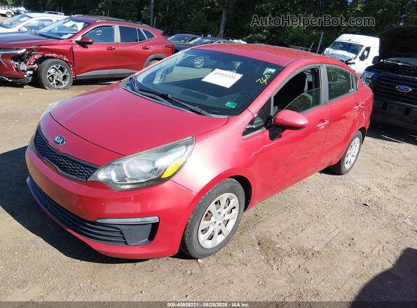 KNADM4A37H6015560 2017 KIA RIO Red წინა მარცხენა ხედი სამი მეოთხედიდან