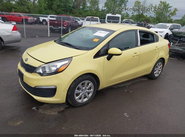 KNADM4A38G6544840 2016 KIA RIO Yellow Przód lewy