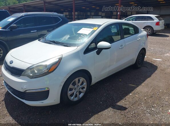 KNADM4A39G6590774 2016 KIA RIO White წინა მარცხენა ხედი სამი მეოთხედიდან