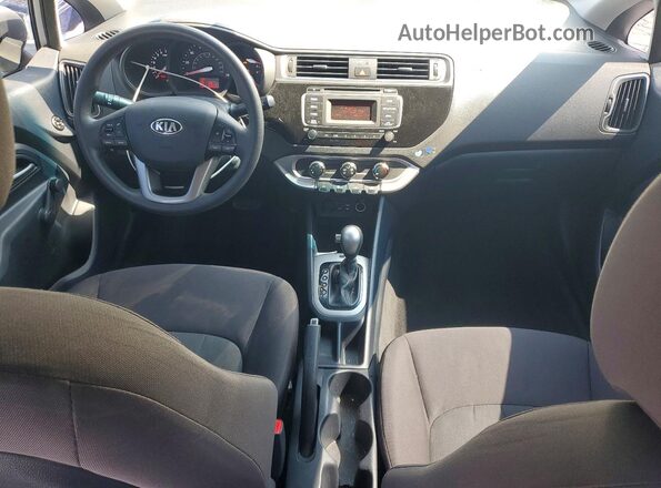 KNADM4A39G6663402 2016 KIA RIO Silver Առջևի վահանակի տեսք