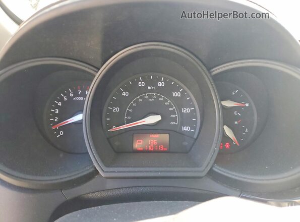 KNADM4A3XG6539395 2016 KIA RIO Blue Вид щитка приладів