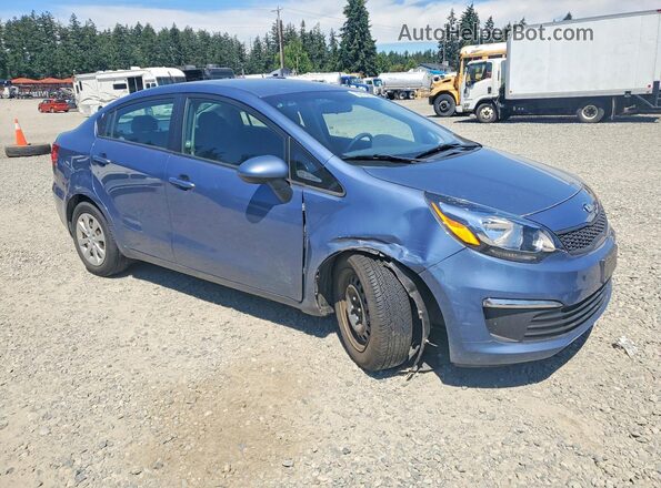 KNADM4A3XG6539395 2016 KIA RIO Blue Передня права чверть