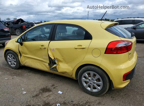 KNADM5A35G6590986 2016 KIA RIO Yellow Tył lewy
