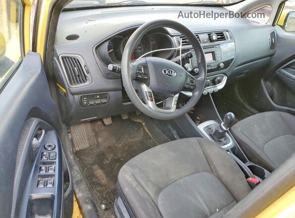 KNADM5A35G6590986 2016 KIA RIO Yellow Widok deski rozdzielczej