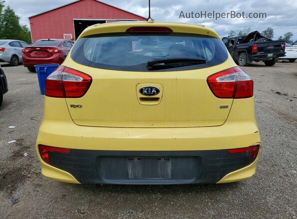 KNADM5A35G6590986 2016 KIA RIO Yellow Widok z tyłu