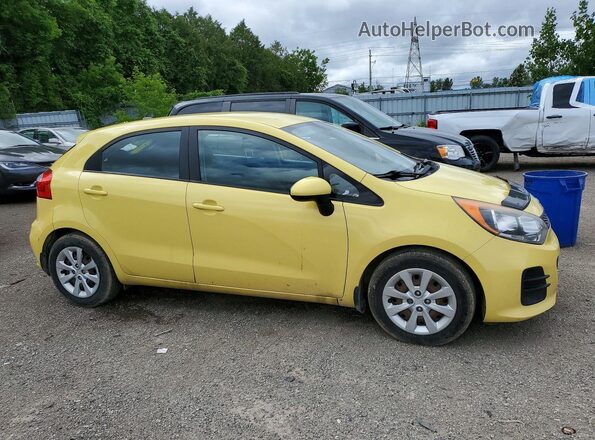 KNADM5A35G6590986 2016 KIA RIO Yellow Przód prawy