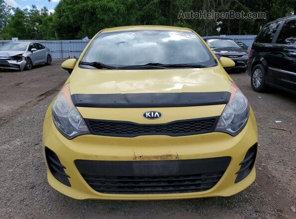KNADM5A35G6590986 2016 KIA RIO Yellow Widok z przodu