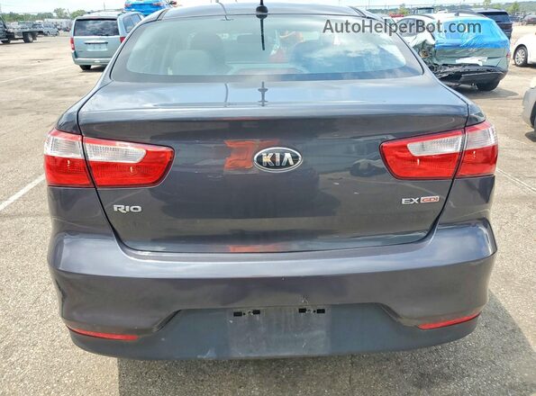 KNADN4A30G6630480 2016 KIA RIO Серый Вид сзади